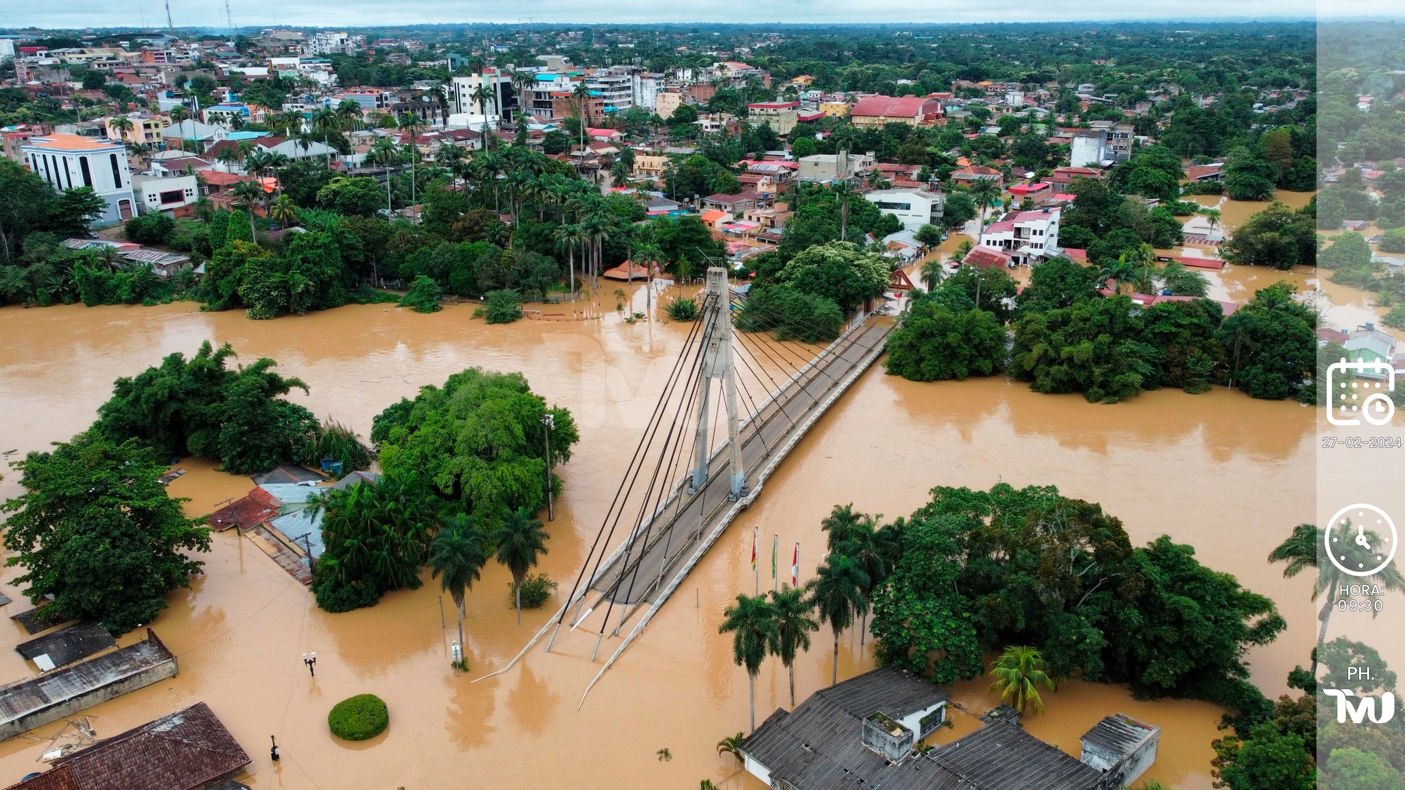 Quinto día de desborde del río Acre que llega ya a los 16 metros ...